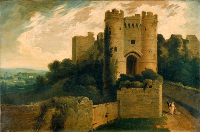 View of the Entrance of Carisbrooke Castle, Isle of Wight, 1815 by John Martin